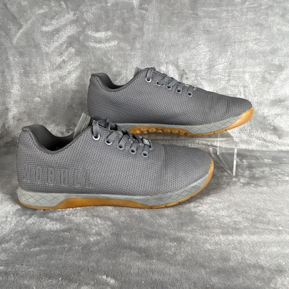NOBULL SuperFabric Trainer Grey Gum Mens 7.5 Womens 9 Cross Training Shoes